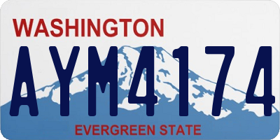 WA license plate AYM4174