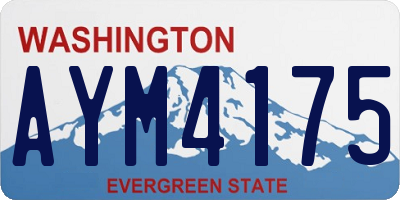 WA license plate AYM4175