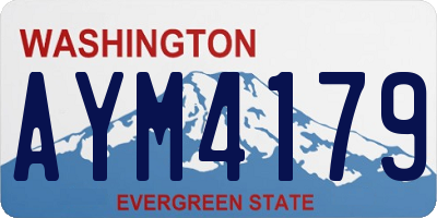 WA license plate AYM4179