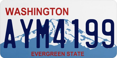 WA license plate AYM4199