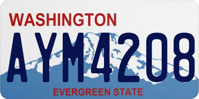 WA license plate AYM4208