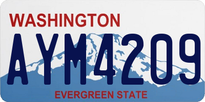 WA license plate AYM4209