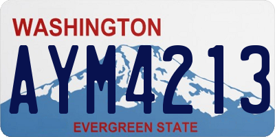 WA license plate AYM4213