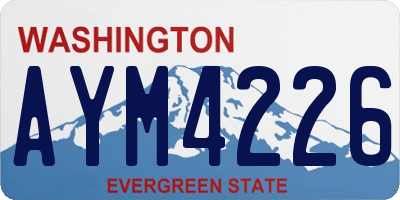 WA license plate AYM4226