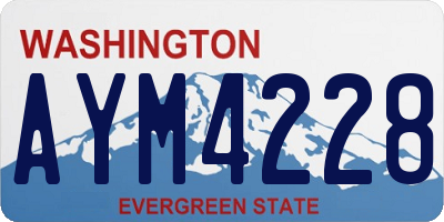 WA license plate AYM4228