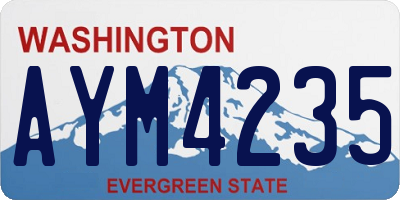WA license plate AYM4235