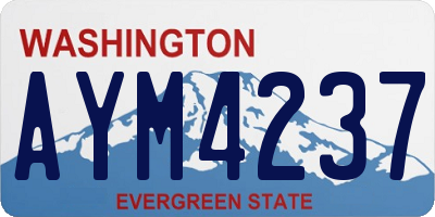 WA license plate AYM4237