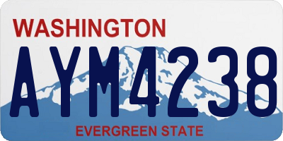 WA license plate AYM4238