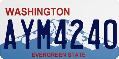 WA license plate AYM4240