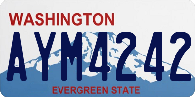 WA license plate AYM4242