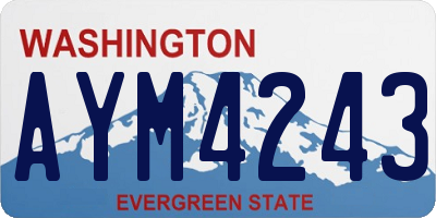 WA license plate AYM4243