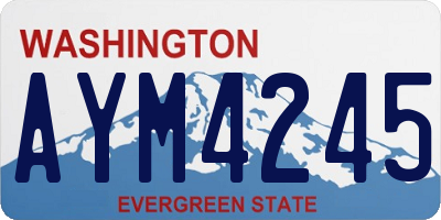 WA license plate AYM4245