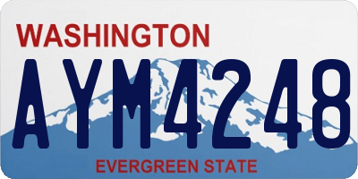 WA license plate AYM4248