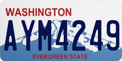 WA license plate AYM4249