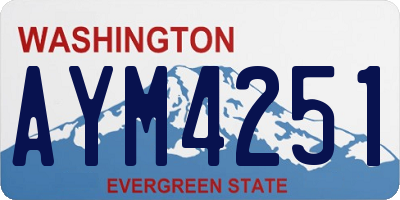 WA license plate AYM4251