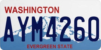 WA license plate AYM4260