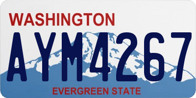 WA license plate AYM4267