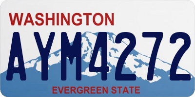 WA license plate AYM4272