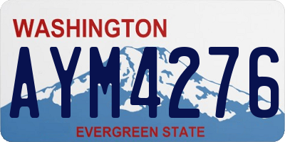 WA license plate AYM4276