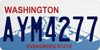 WA license plate AYM4277