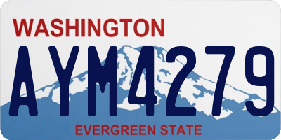 WA license plate AYM4279