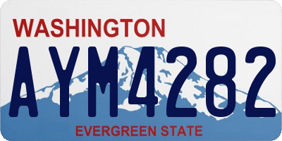 WA license plate AYM4282