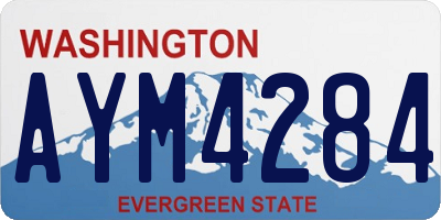 WA license plate AYM4284