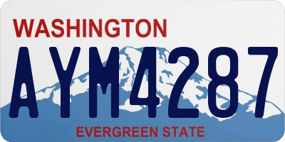WA license plate AYM4287