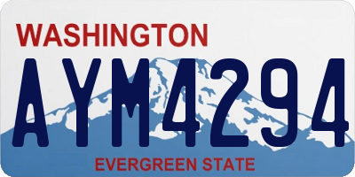 WA license plate AYM4294