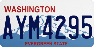 WA license plate AYM4295