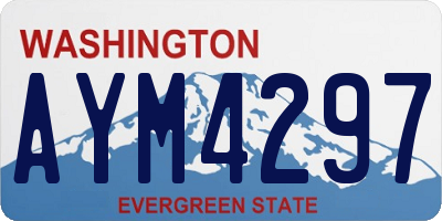 WA license plate AYM4297
