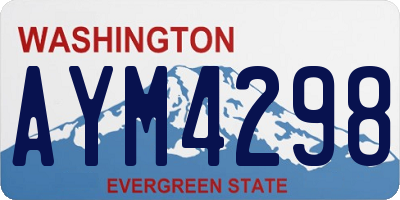 WA license plate AYM4298