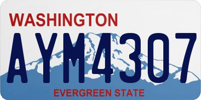 WA license plate AYM4307
