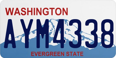 WA license plate AYM4338