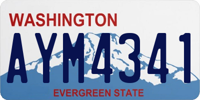 WA license plate AYM4341
