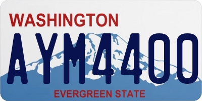 WA license plate AYM4400