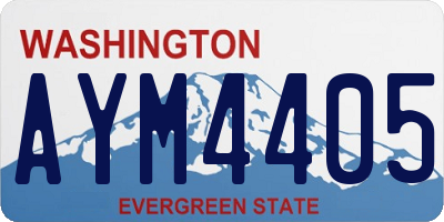 WA license plate AYM4405