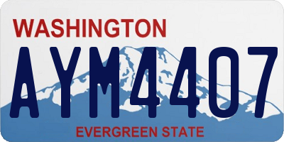 WA license plate AYM4407