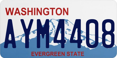 WA license plate AYM4408