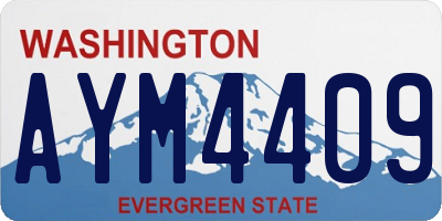 WA license plate AYM4409