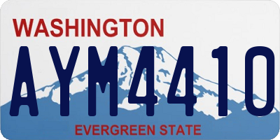 WA license plate AYM4410