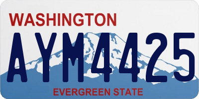 WA license plate AYM4425