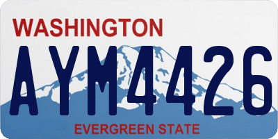 WA license plate AYM4426