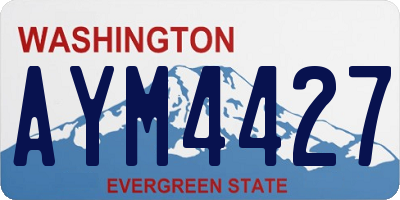 WA license plate AYM4427