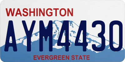 WA license plate AYM4430