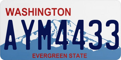 WA license plate AYM4433
