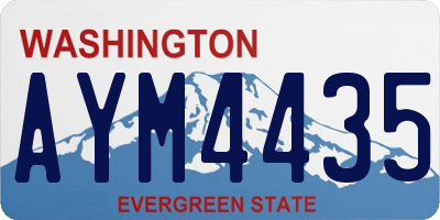 WA license plate AYM4435