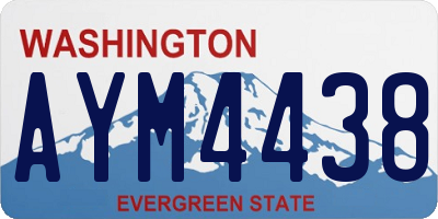 WA license plate AYM4438