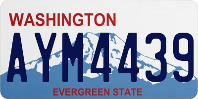 WA license plate AYM4439
