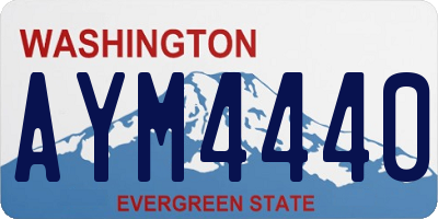 WA license plate AYM4440